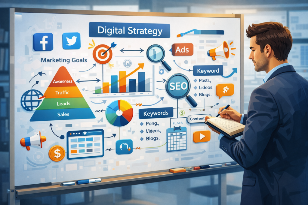 importance d'une stratégie claire en marketing digital