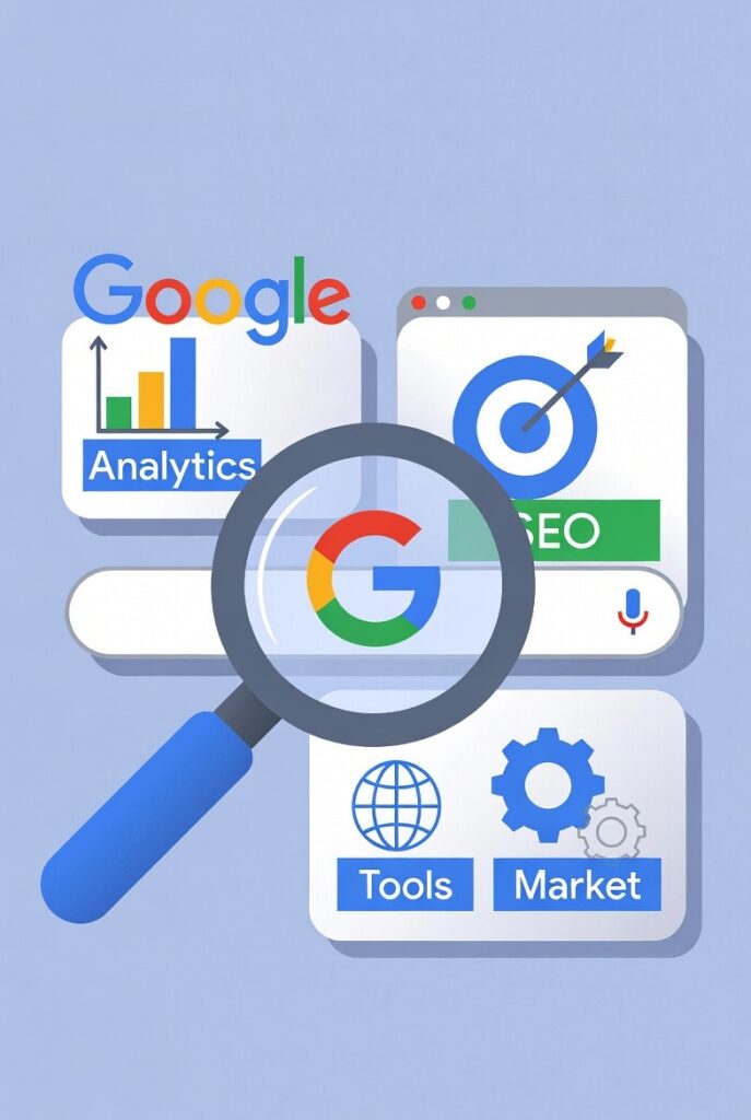 Illustration SEO pour débutant apparaitre sur google