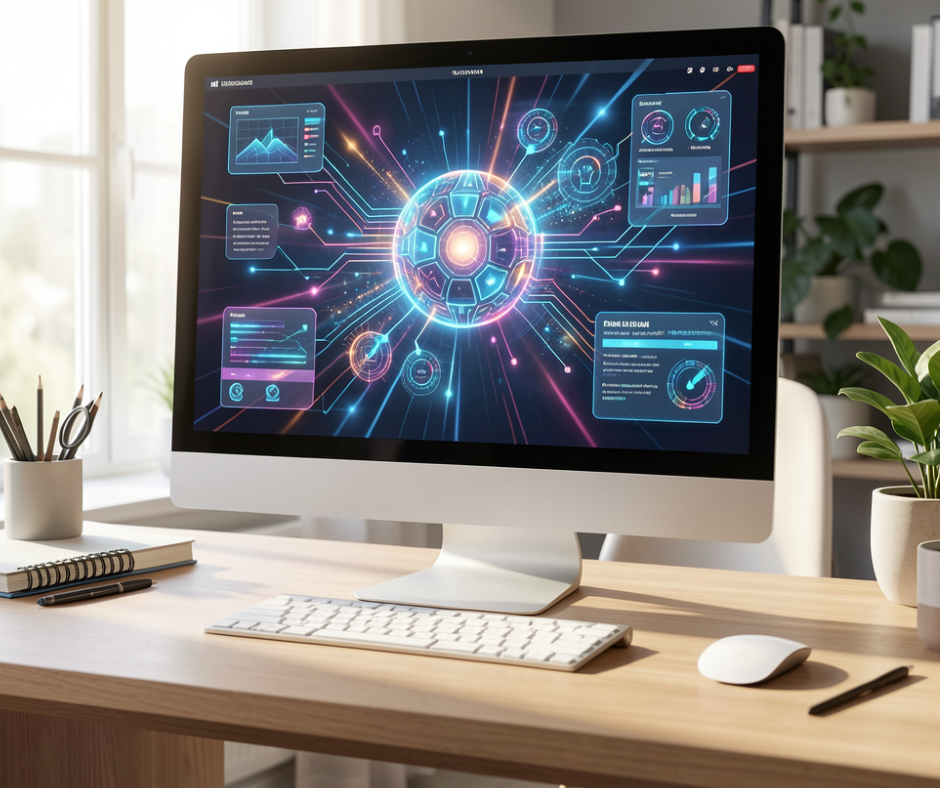 un écran d'ordinateur avec un agent IA génératif